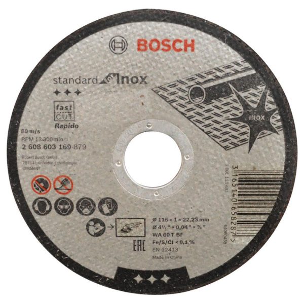 DISCO BOSCH CORTE METAL 4 1/2 PLANO (4 1/2X0.4X7/8