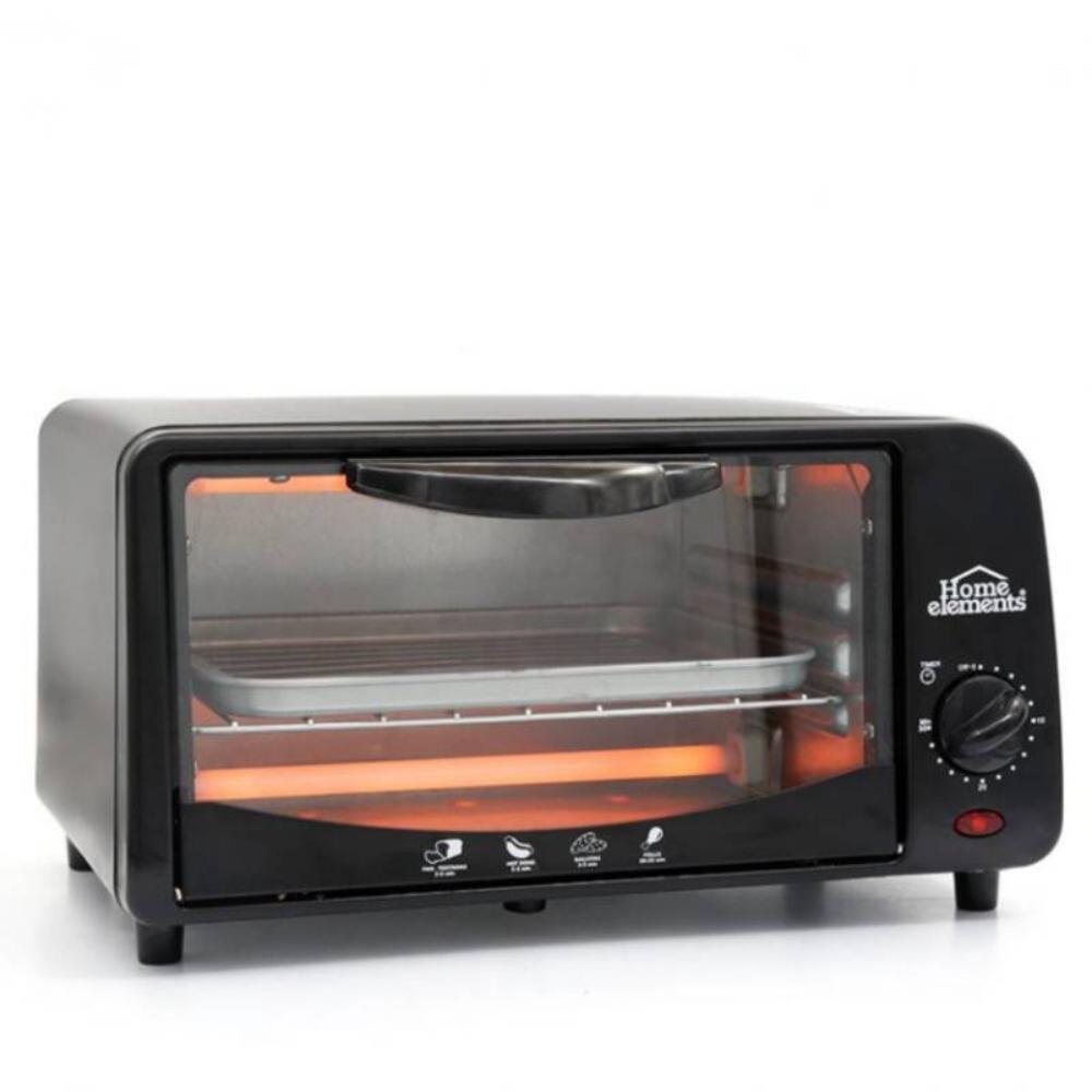 HORNO TOSTADOR HOME ELEMENTS 9 L 800W NEGRO