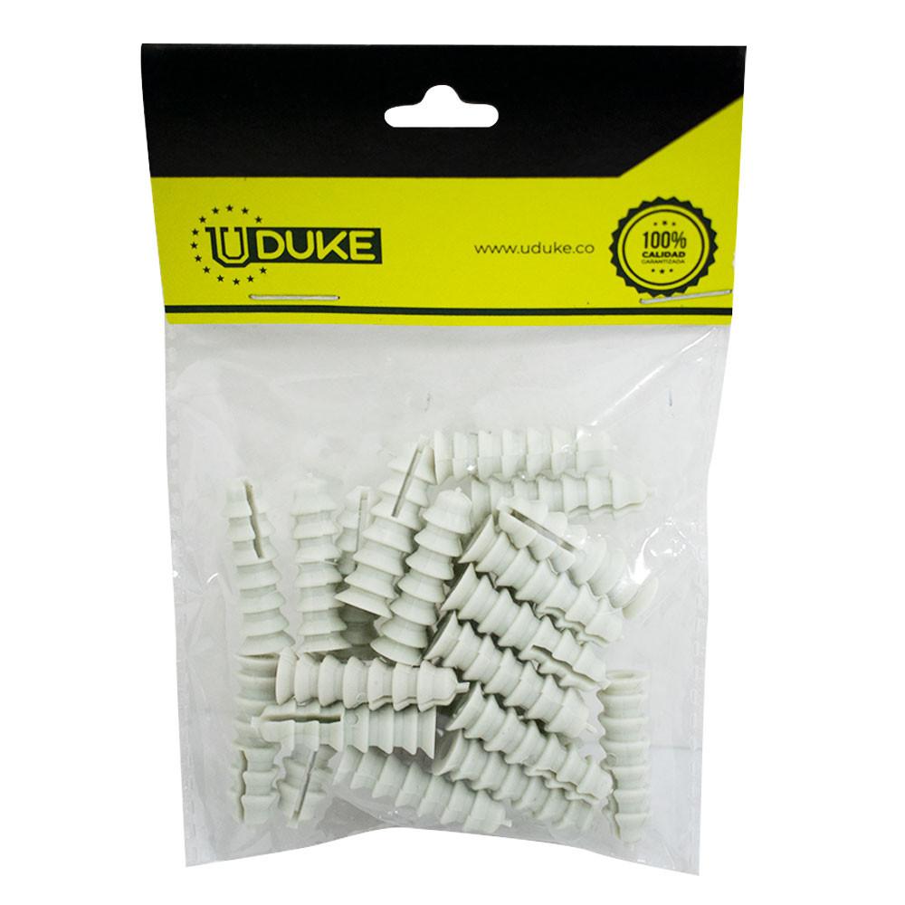 CHAZO 1/4 PLASTICO ESTRIADO PQT X 40 UDUKE