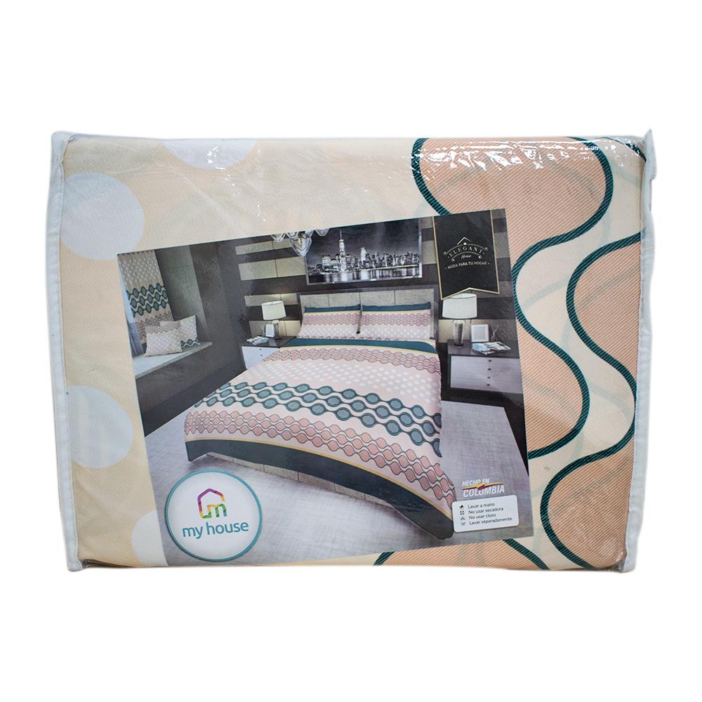 SABANA MI HOUSE FULL AJUSTABLE CON 2 FUNDAS-1 SOBRESABANA CAMA 140 X 190 CM